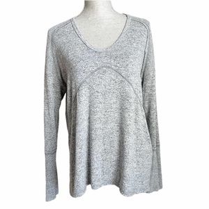 Freeloader Long Sleeve Top Super Soft Boho Raw Edge Tee Made in USA Small